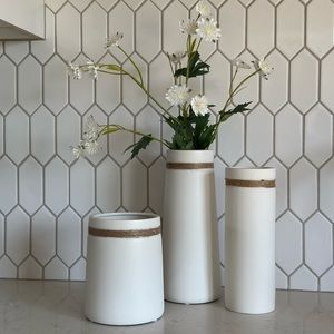Set of 3 NEW Ceramic Vases